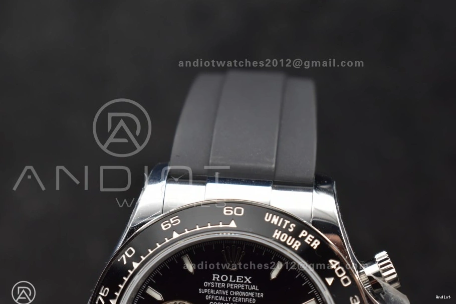 1:1 QF Daytona Edition Oysterflex 126519 Dial (Weighted) V6 Silver SH4131 Strap on Black Best 0128